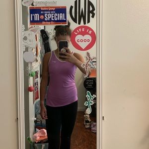 Purple and white nike tank top!